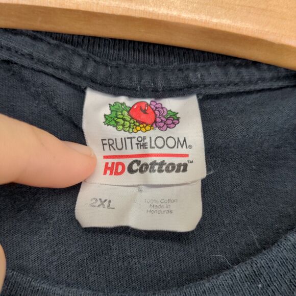 Fruit Of The Loom Men's Proud To Be American Graphic T-Shirt Black 2XL Cotton - Picture 9 of 12